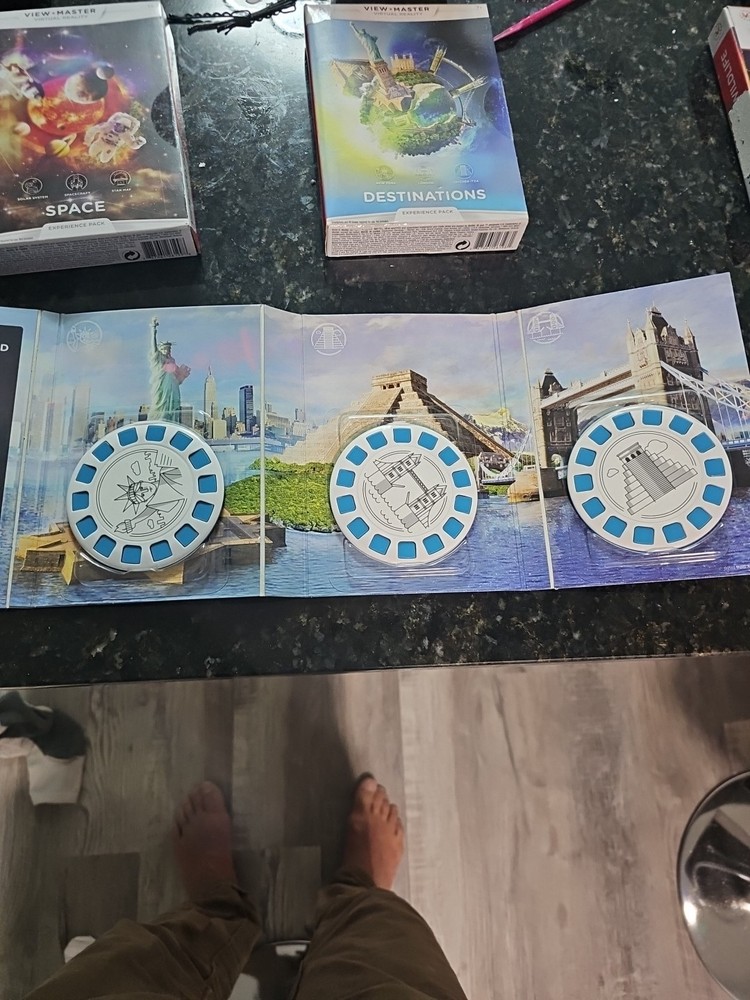 Set of 3 View Master Virtual Reality Experience Pack: Space, Destinations Master