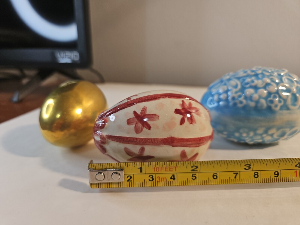 Set of 3 Ceramic Easter Eggs