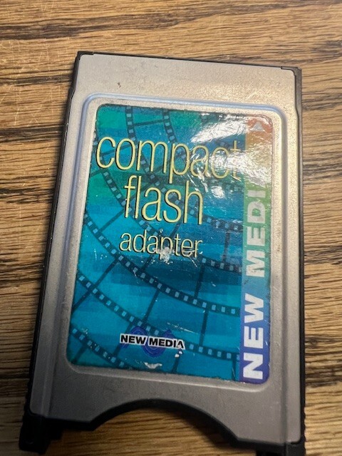 New Media PCMCIA to CompactFlash CF Adapter PC Card Reader Compact Flash