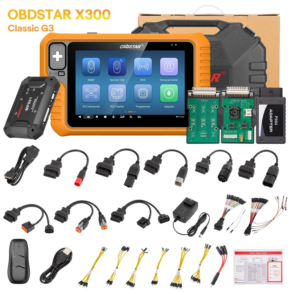 OBDSTAR X300 Classic G3 Full Version Support Cluster Calibration, E/C/U Flasher