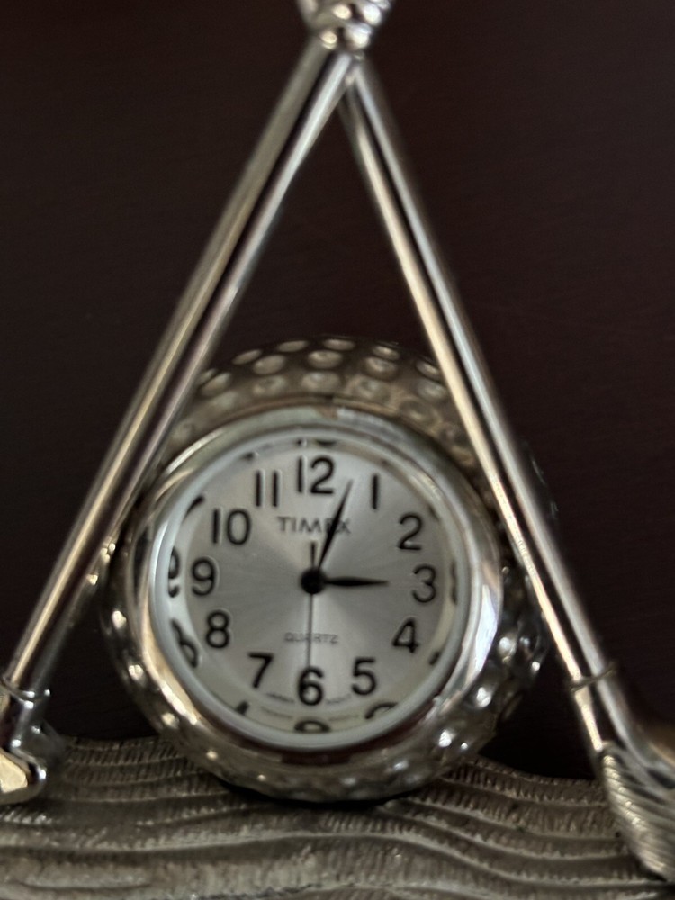 Timex Golf Metal Desk Clock, Vintage