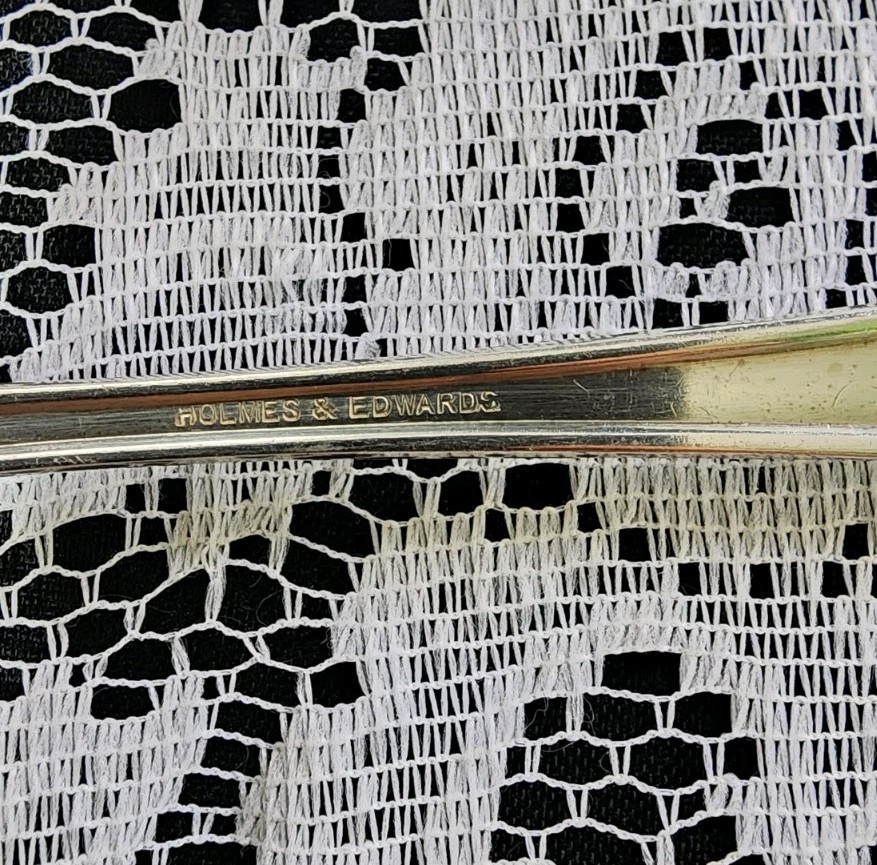 🔎HOLMES & EDWARDS c1915 DESANCY AKA ROSELAND SILVERPLATED CASSEROLE SPOON🥘