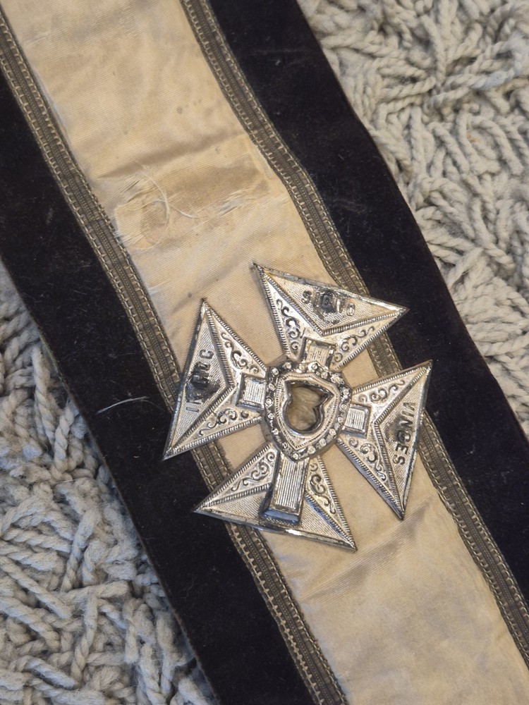 VTG SHRINER MASONIC Knights Templar Sash READ