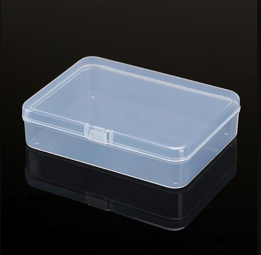 Rectangular Clear Plastic Organizer Storage Box Containers (4.45 x 3.31 x 1.1...