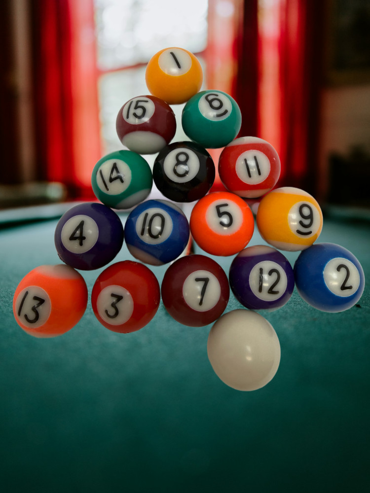16-Piece Mini Pool Balls Set - Complete Billiard Ball Set