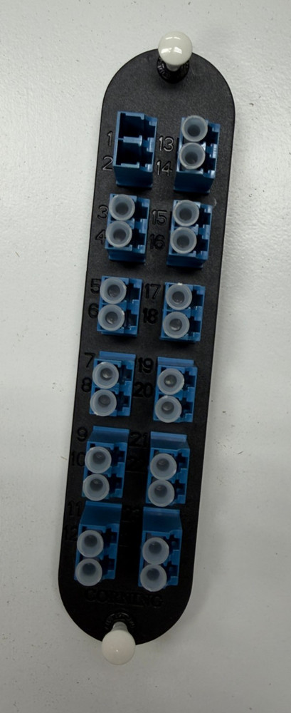 Corning CCH-CP24-A9 Patch Panel, 12 LC Duplex OS2 Singlemode Adapters