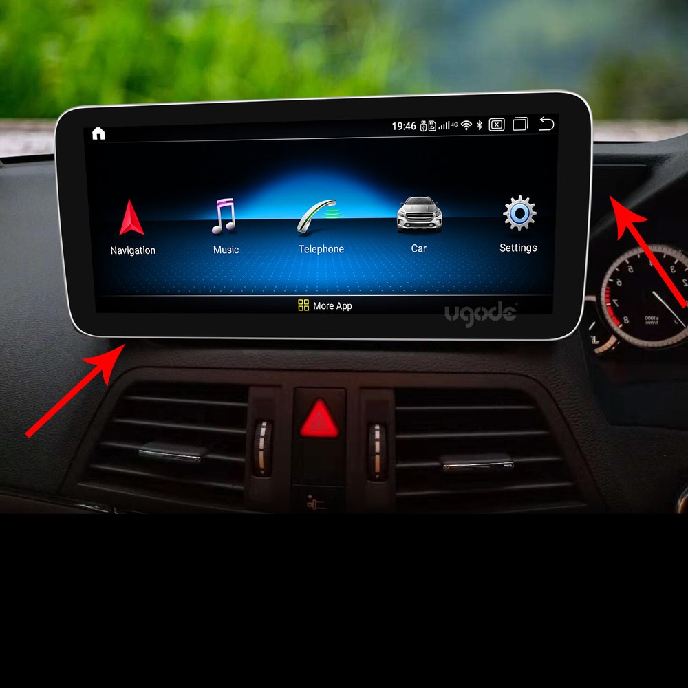 Ugode Plastic Frame Base Stand Bracket for Benz E 2door Coupe RHD Screen