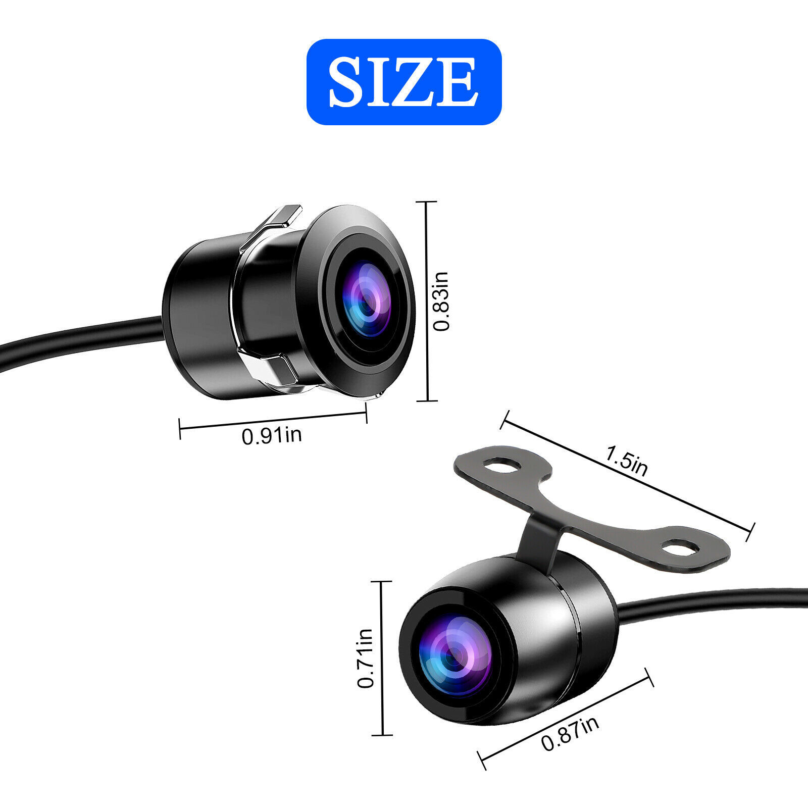 170° CMOS Car Front/Side/Rear View Reverse Backup Night Vision Parking Camera HD
