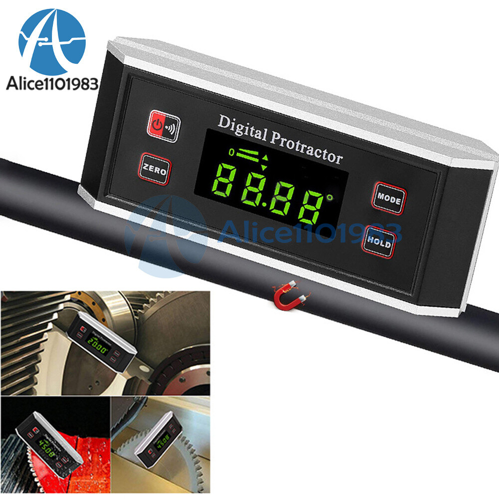 Digital LCD Inclinometer Level Box Protractor Angle Finder Bevel Gauge 4*90°