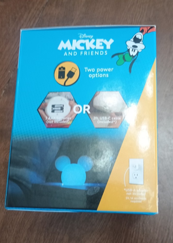 Mickey Mouse Head Night Light 13 Color Changing Squishy