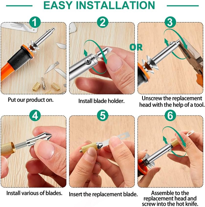 22 Pieces Electric Hot Knife Cutter Tool Kit Include Hot Knife Plastic Cutter Wi