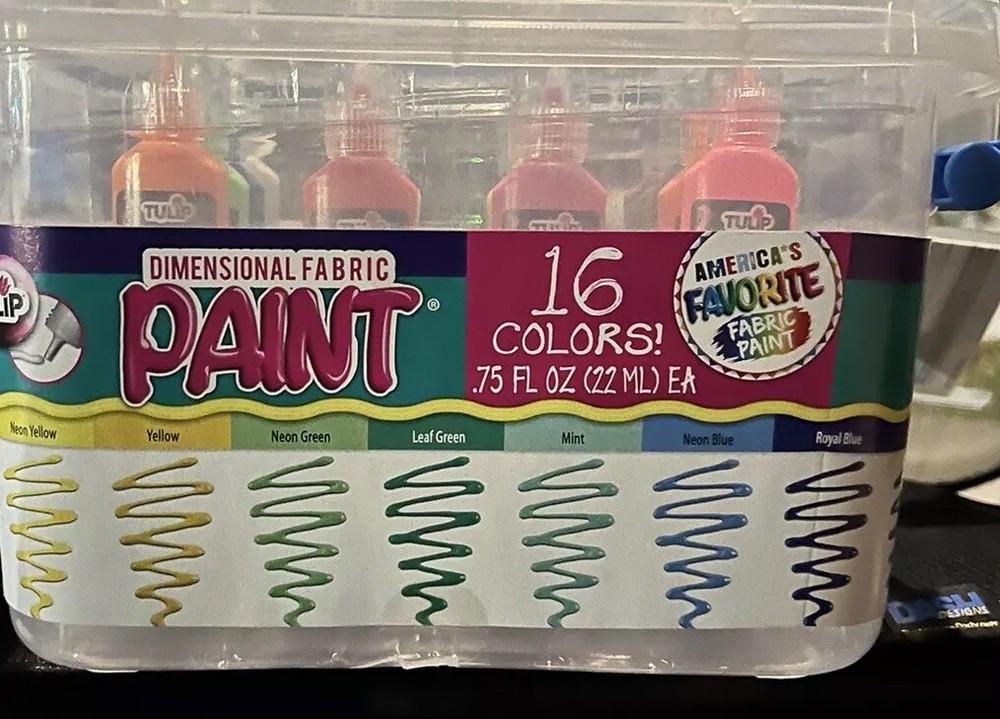 Tulip Dimensional Fabric Paint Big Box, Creative Party Kit, Includes Reusable