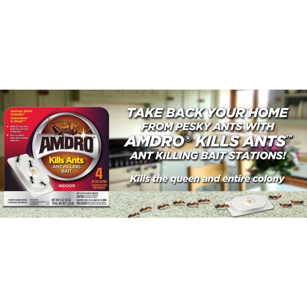 AMDRO Ant Killing Baits (Indoor) "Kills Ants" - 4 Stations