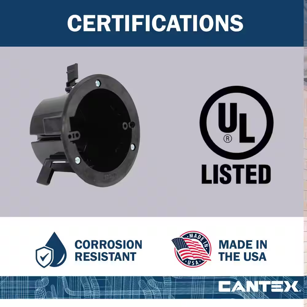 Old Work 18 Cu. In. round Electrical Ceiling Box