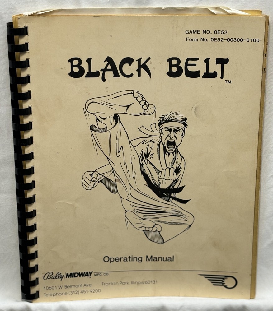 ORIGINAL-BALLY-BLACK BELT-OPERATING MANUAL