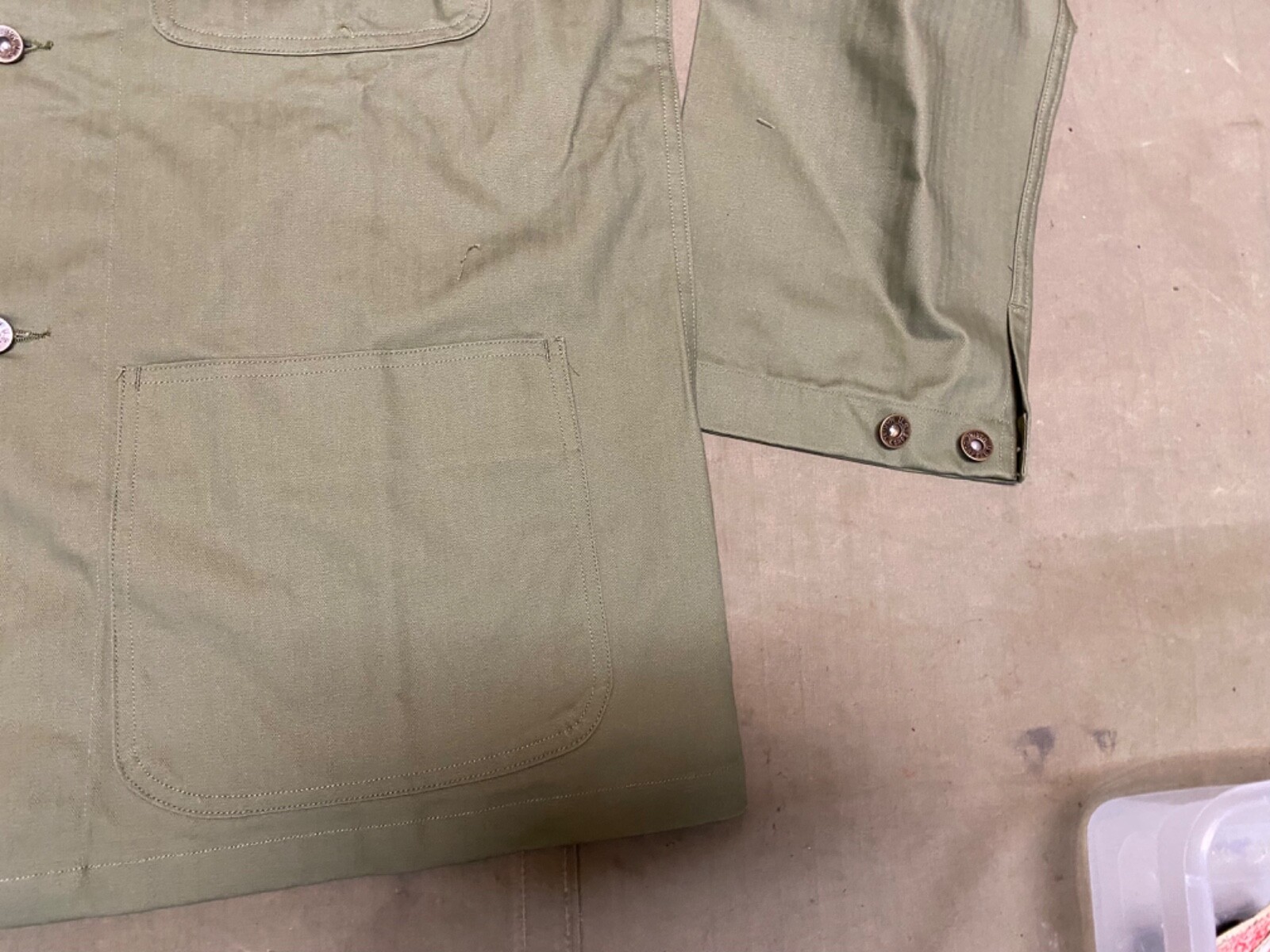 WWII US USMC MARINE P1941 P41 COMBAT FIELD HBT JACKET-SIZE XLARGE 48