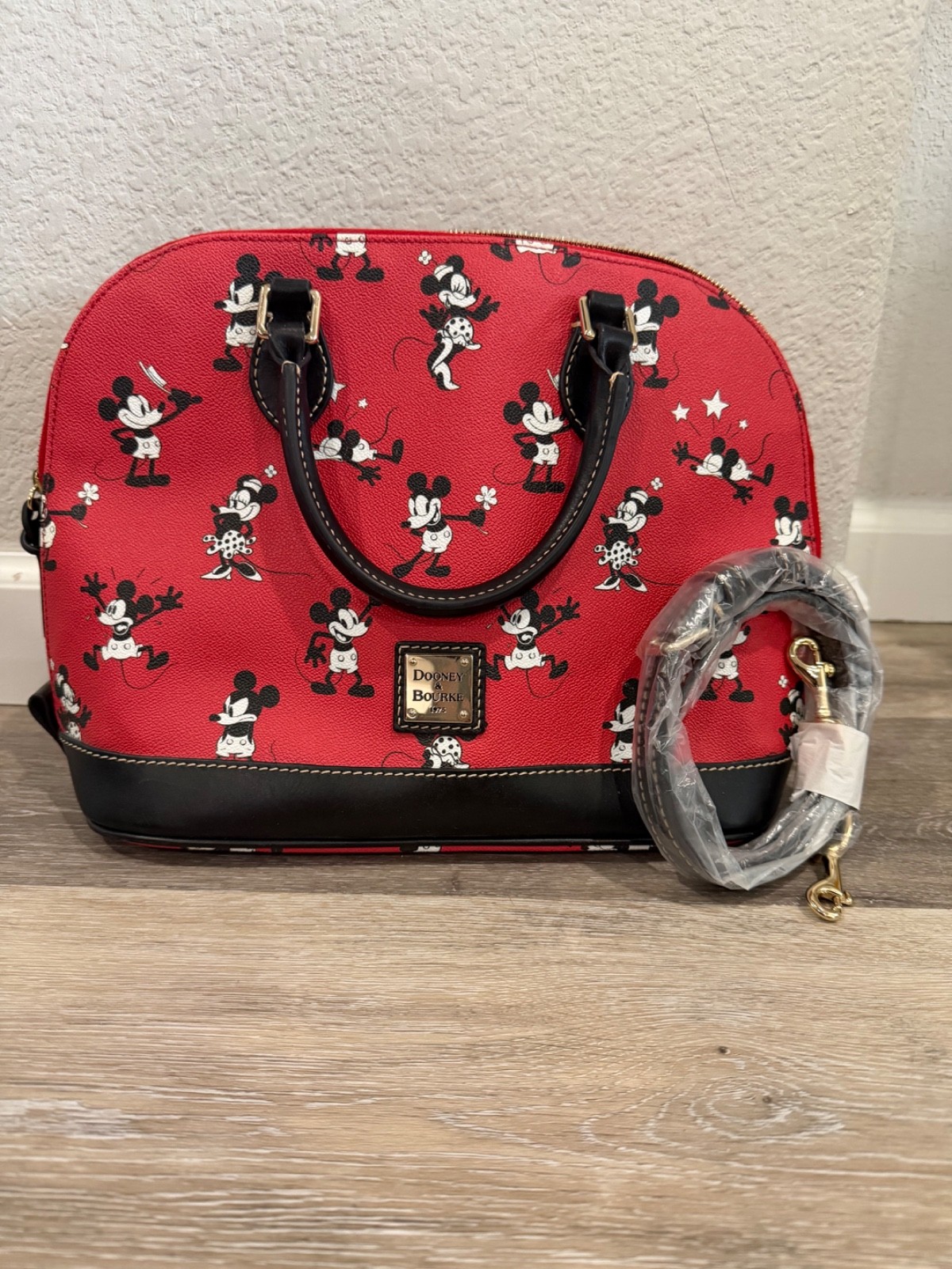 Disney Dooney & Bourke Mickey & Minnie Retro Dome Satchel