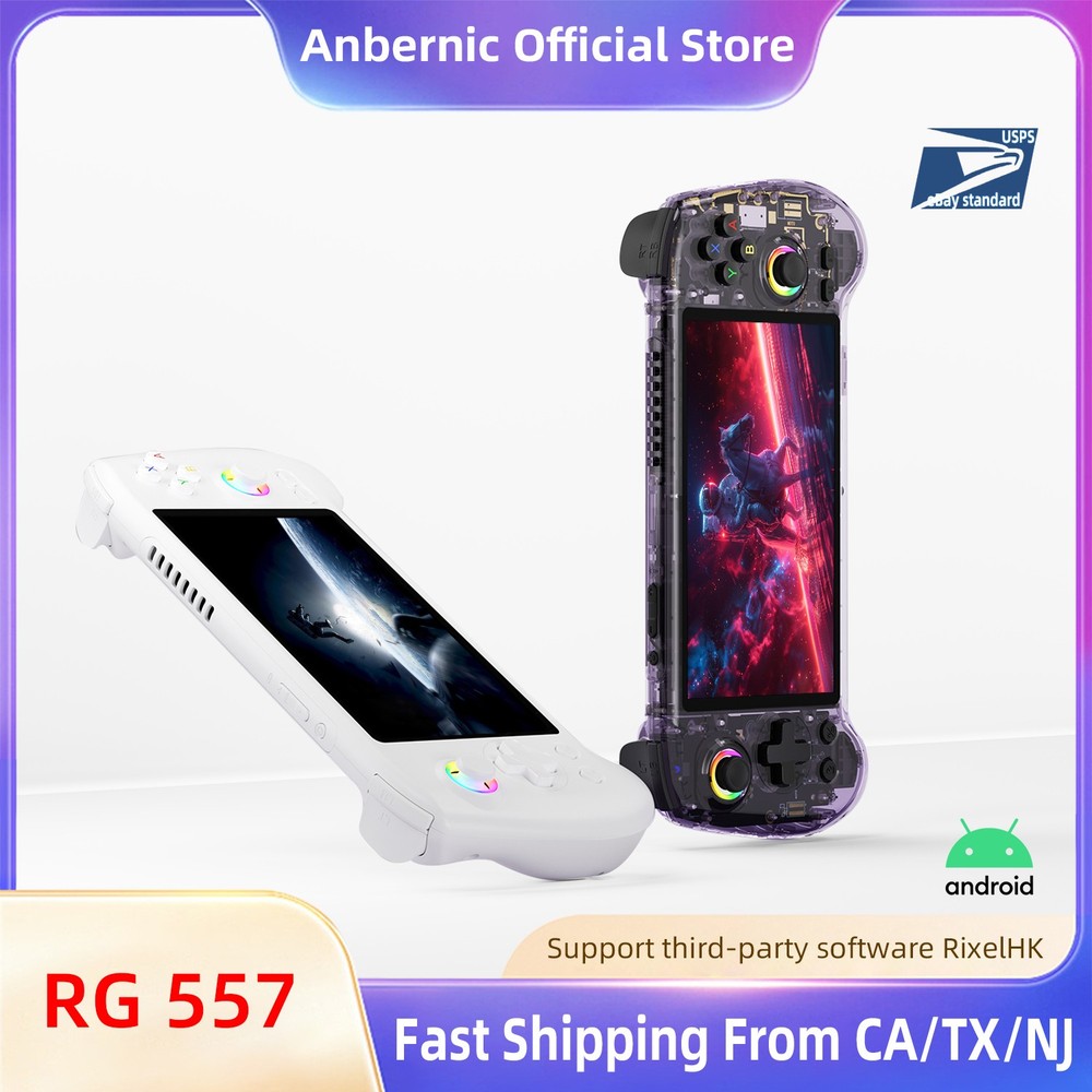 RG557 Handheld Game Console Android 14 5.48' AMOLED Screen