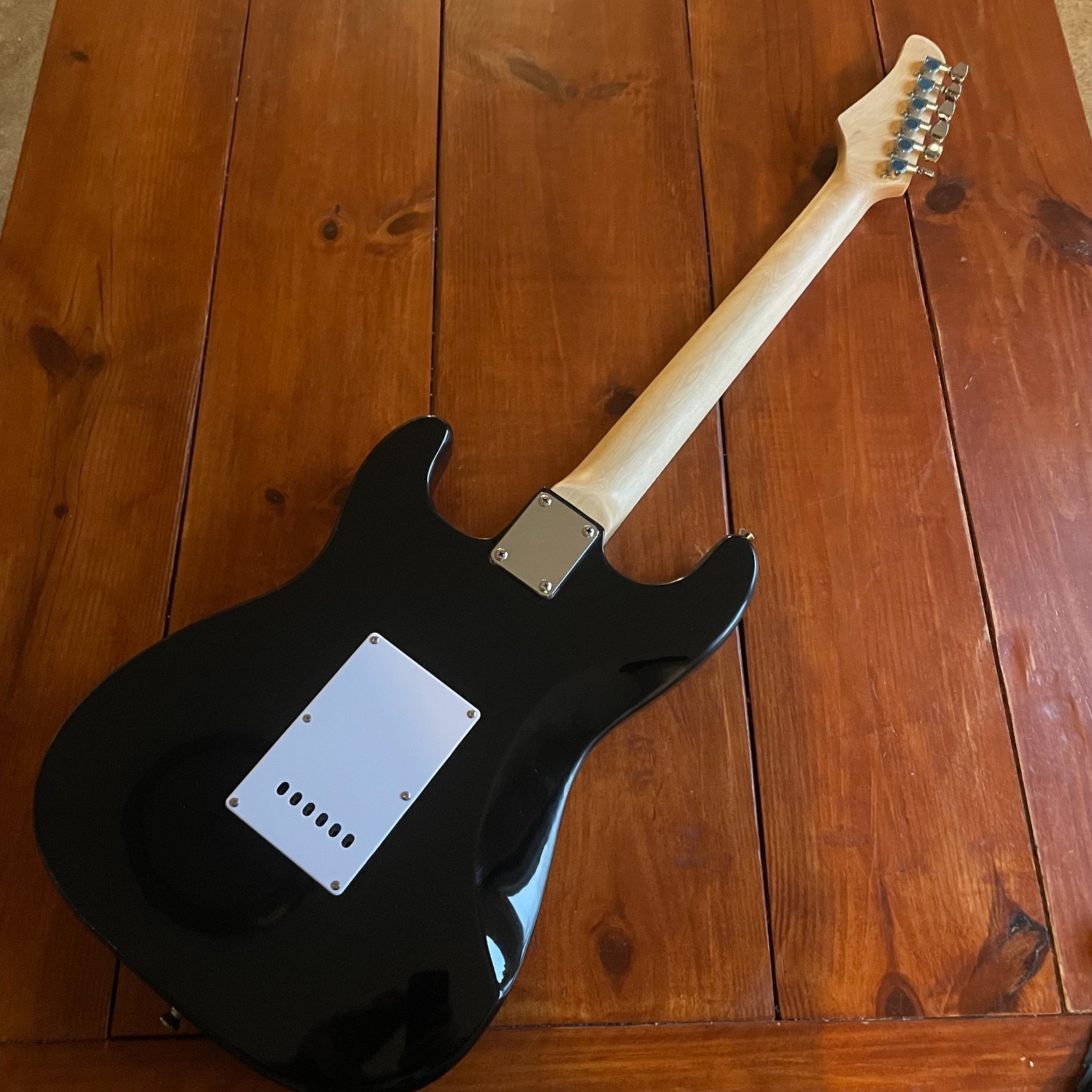 Full-Size Black Electric Guitar Starter Package with 20-Watt Amp, HSS Pickups