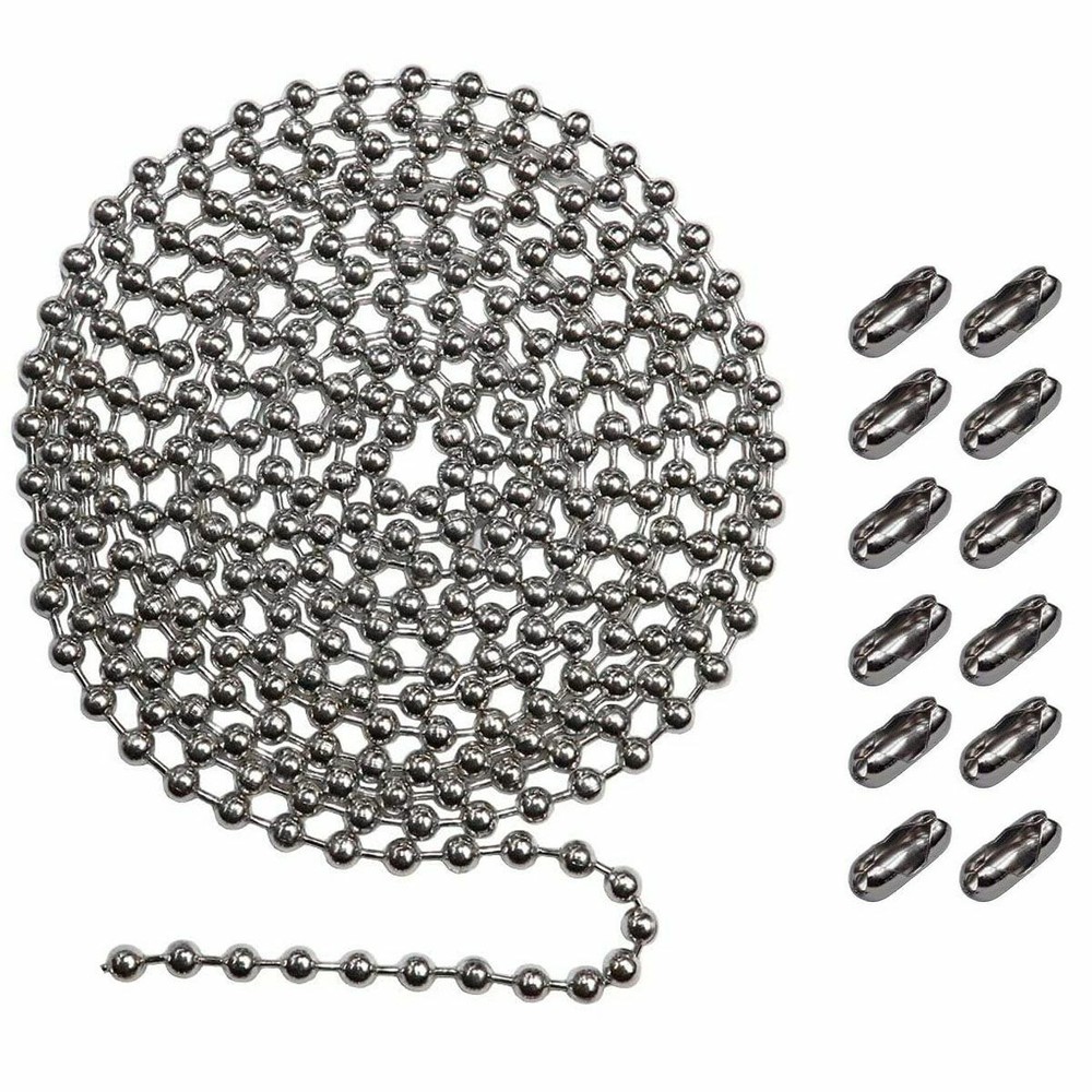 10Ft Ceiling Fan Pull Chain Beaded Extension Set Keychain Light Connectors Decor