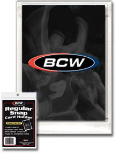 Lot of 5 BCW Regular Snap Tite Baseball Trading Card Holders snaptite protector