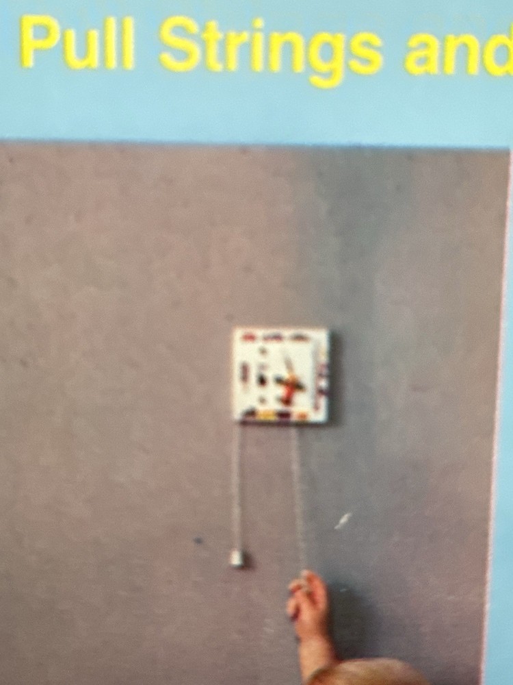 Vintage Pecoware Airplane Light Switch Plate With Pull Strings And Thermometer