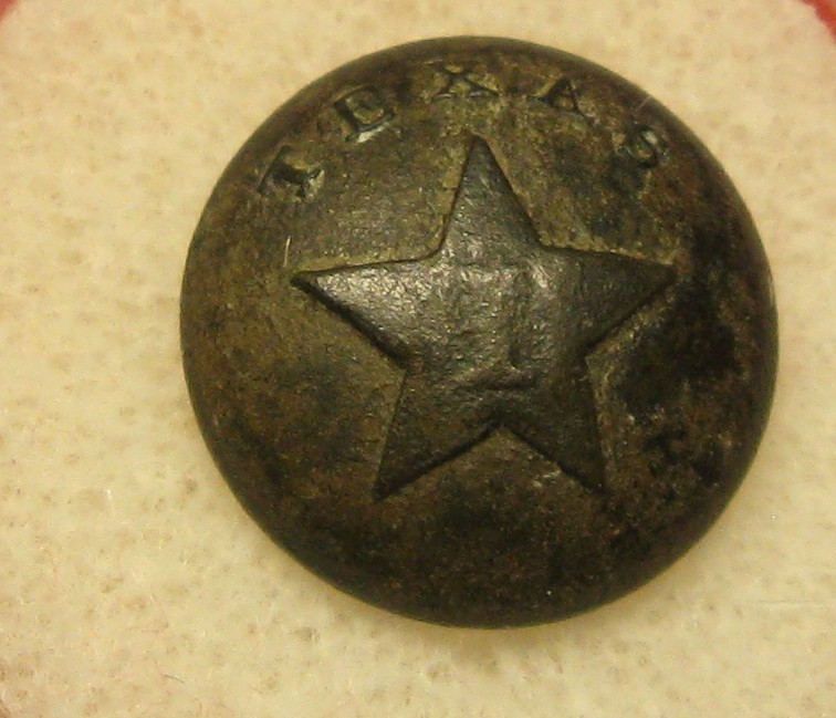 Pre-CW Republic of Texas Infantry Cuff Button, TX10Av