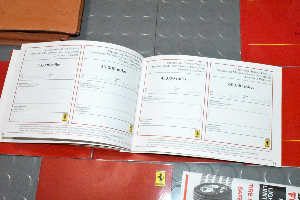 2000 Ferrari 360 Modena Owners Manual - SET