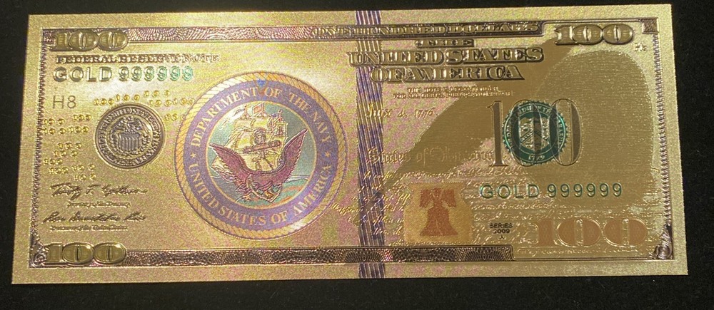 US Navy 24K Gold-Plated Novelty Foil Note Bill