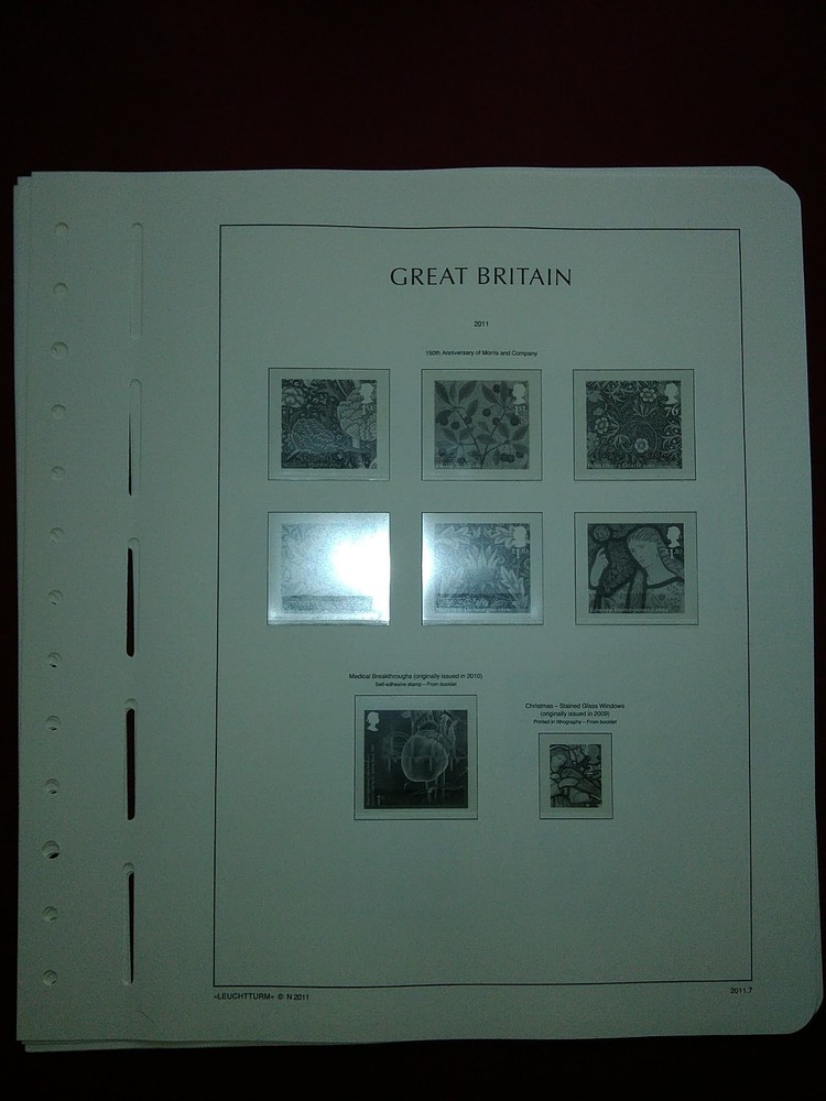 LIGHTHOUSE Commemorative Hingeless album pages Great Britain 2011 Used R2011.3