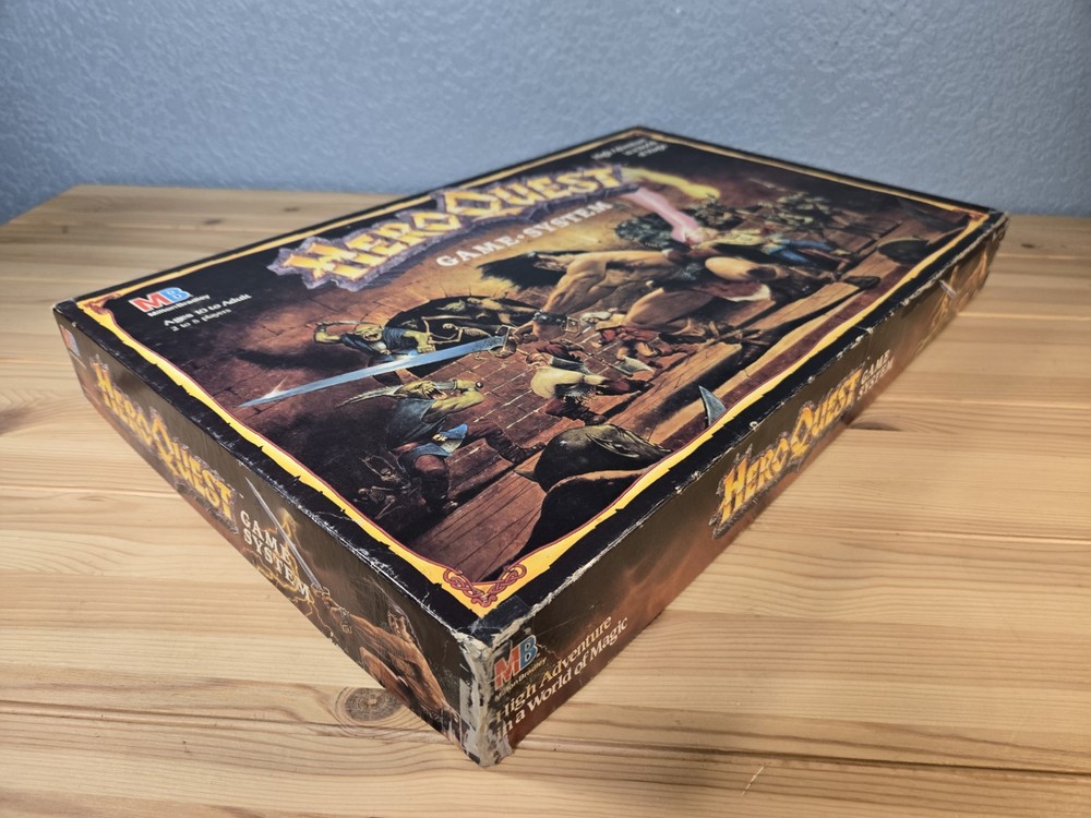 HeroQuest MB Board Game System + Witch Lord Quest Pack both 100% Complete 1990