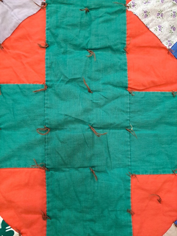 VTG Prints Charming Pattern Multi-color Patchwork Quilt