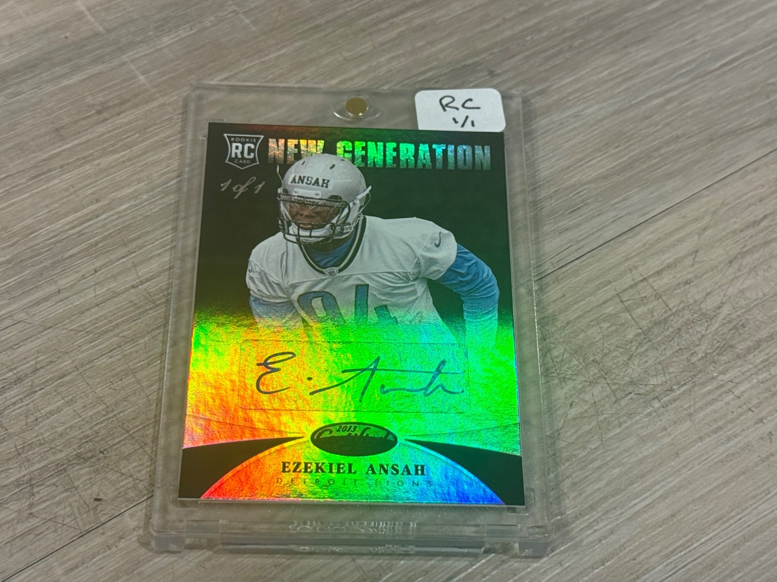 True 1/1 Huge 2 Row Sports Collection Auto HOF Prizm Patch Refractor RC LOT