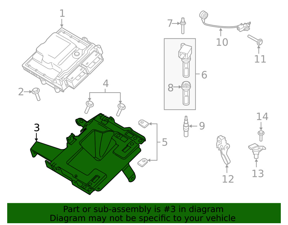 Genuine Ford Mount Bracket L1MZ12A659A
