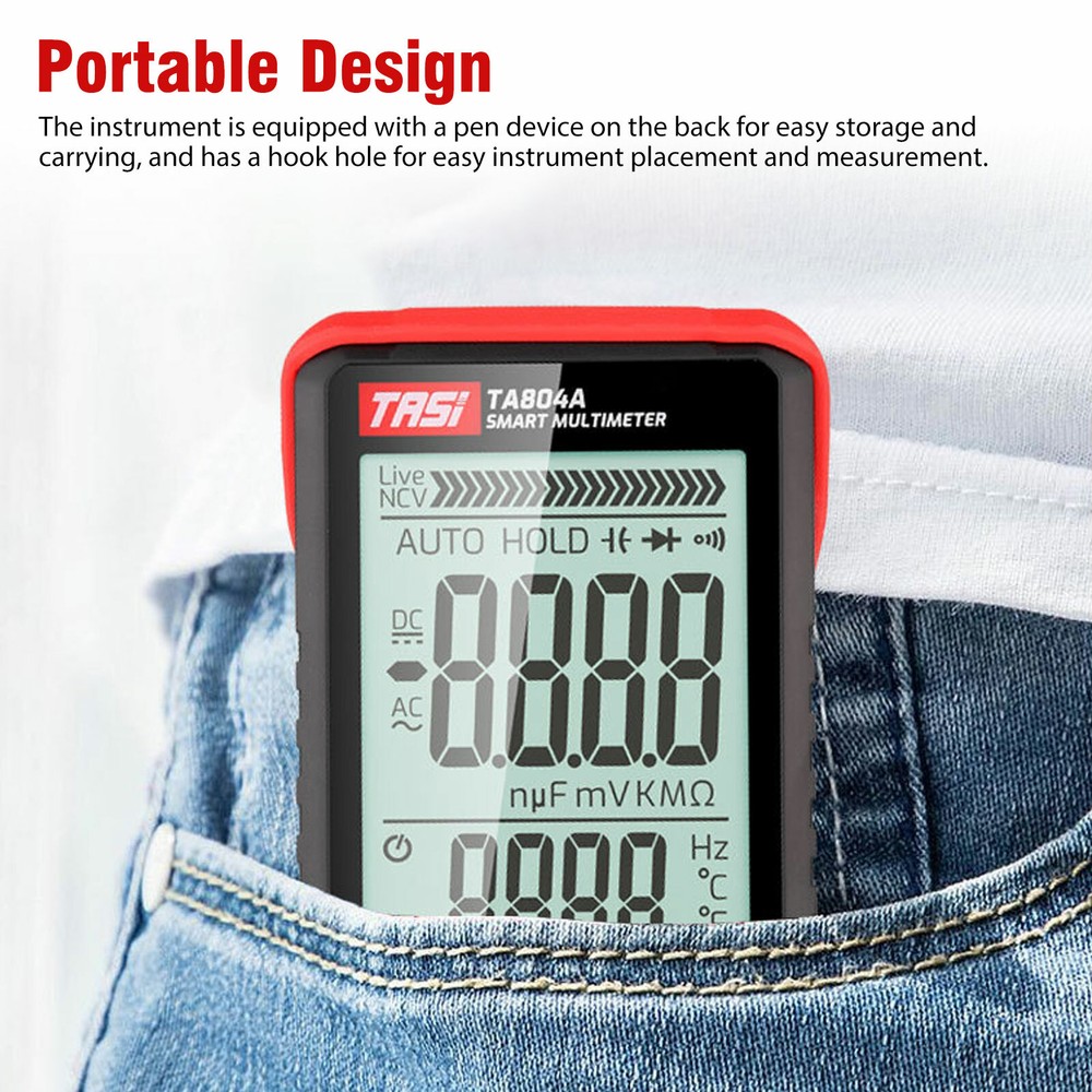 Digital Multimeter Voltmeter Ammeter AC DC Volt Ohmmeter Tester Meter Auto Range