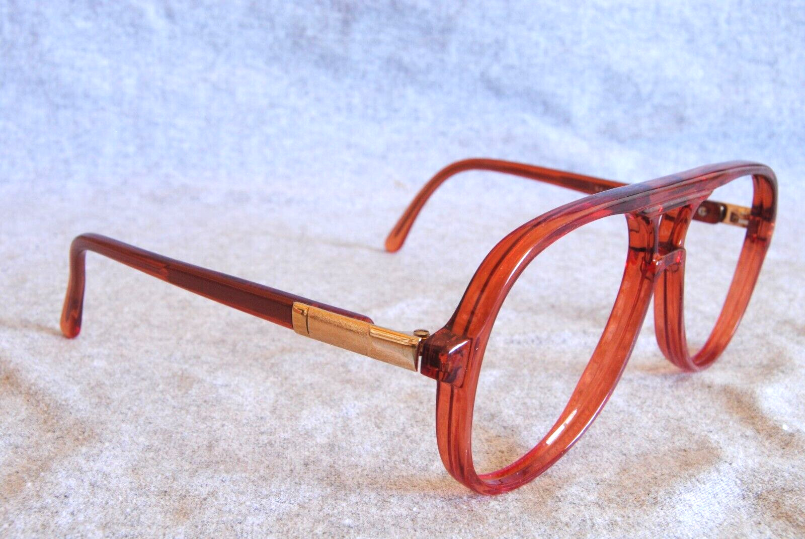 eagle eyeglass frames cognac 54-18 vintage