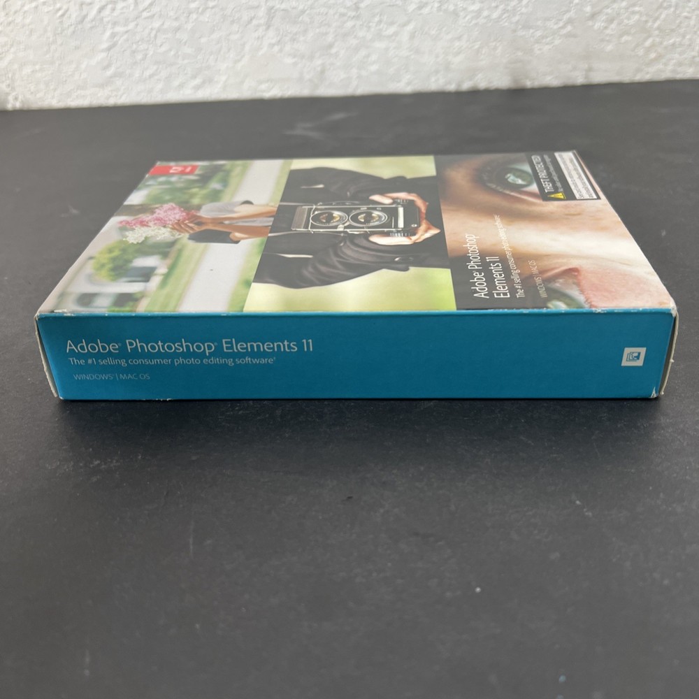 Photoshop Elements 11 For Windows & Mac OS 2012 Software w/ Serial DVD-Rom