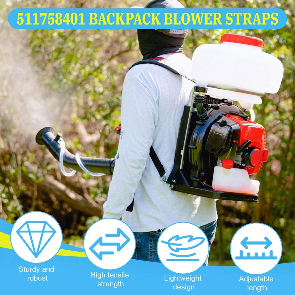 511758401 Backpack Blower Straps, 2 Pack Blower Shoulder Harness Replacement ...