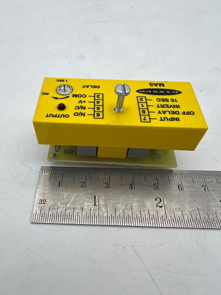 Pair BANNER MA5 Adjustable Delay Module with RS8 Socket Base Logic Board Lot USA