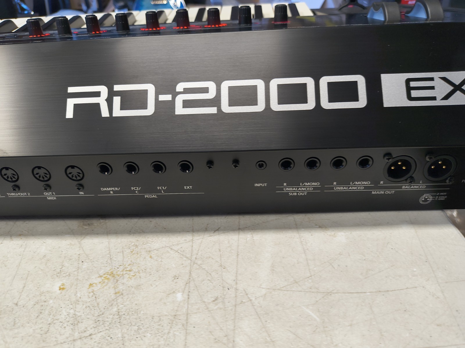 Roland RD-2000 EX digital stage piano in black, used with issues