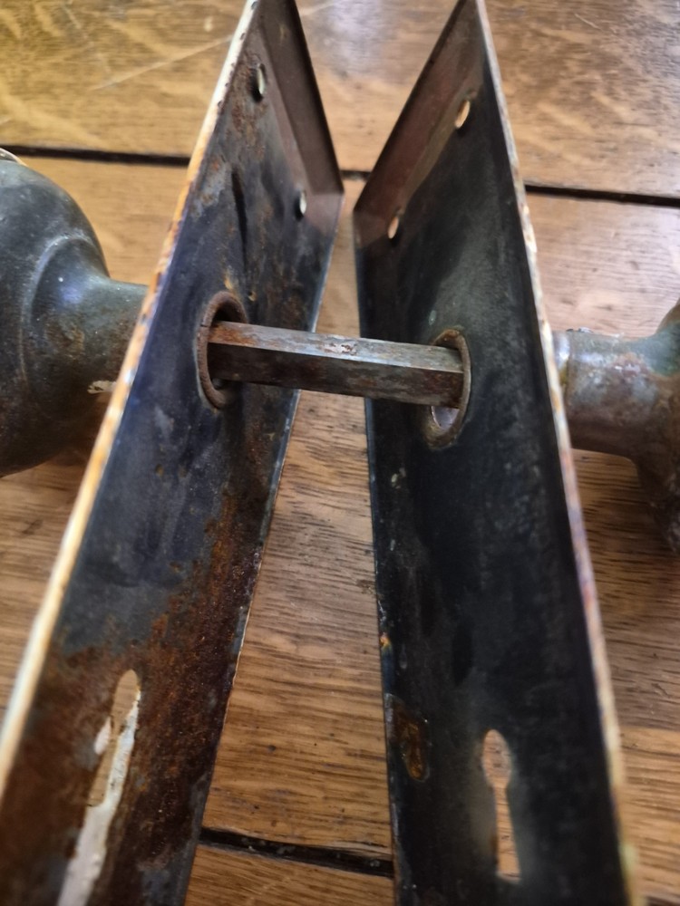 Vintage Metal Door Knobs and Face Plates