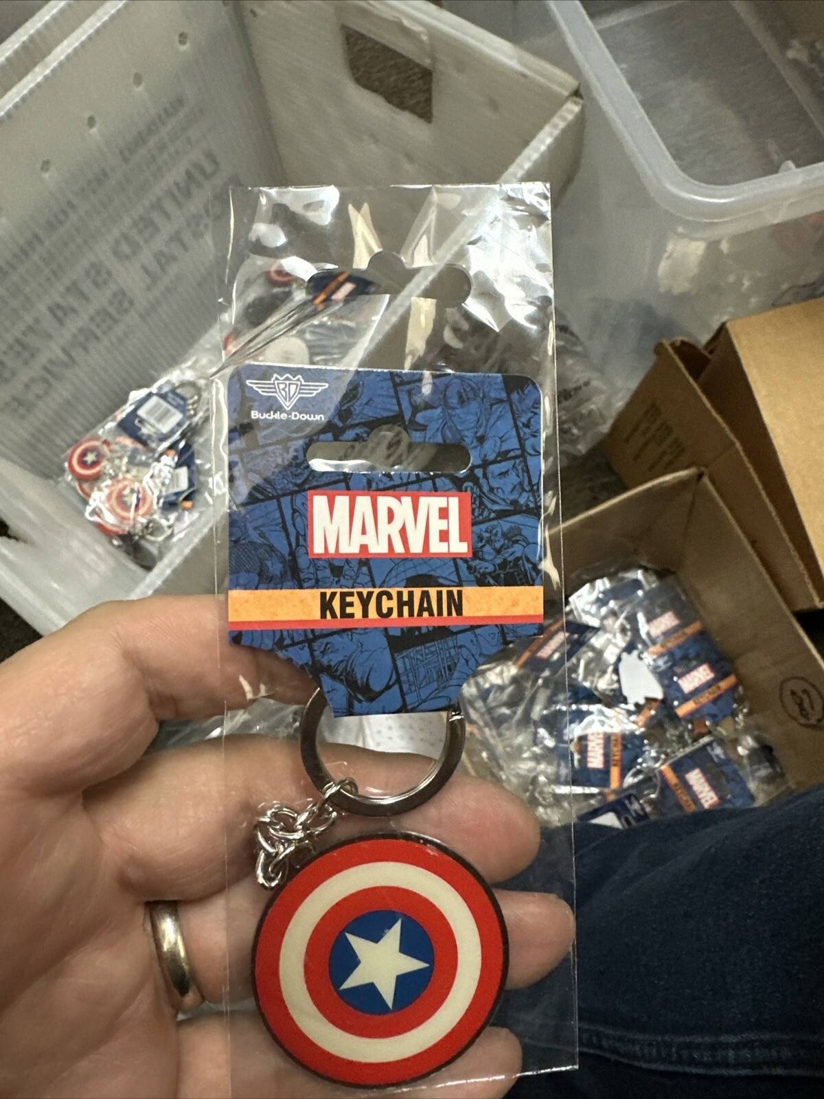 Captain America Shield Shaped Keychain Mini Shield Avengers Marvel
