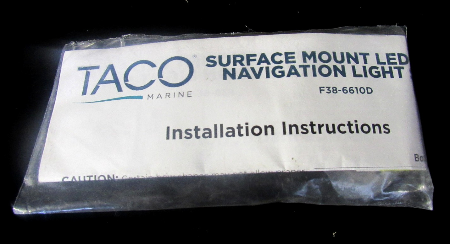 Taco Marine F38-6610D Surface Mount LED Navigation Light Set Red & Green