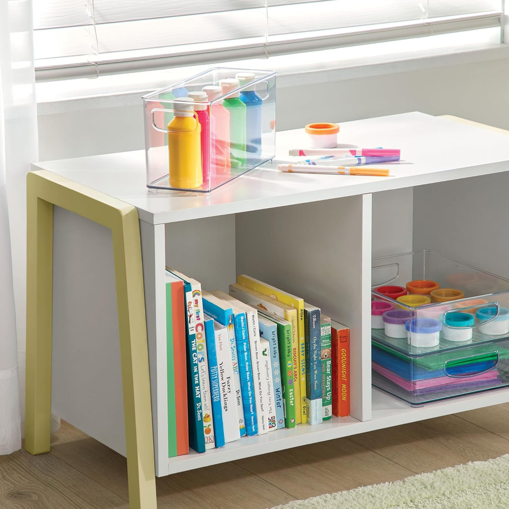 Stackable Pantry Bins, 2 Small, 2 Medium, and 2 Large Bins, 6 Pack, Clear, Made