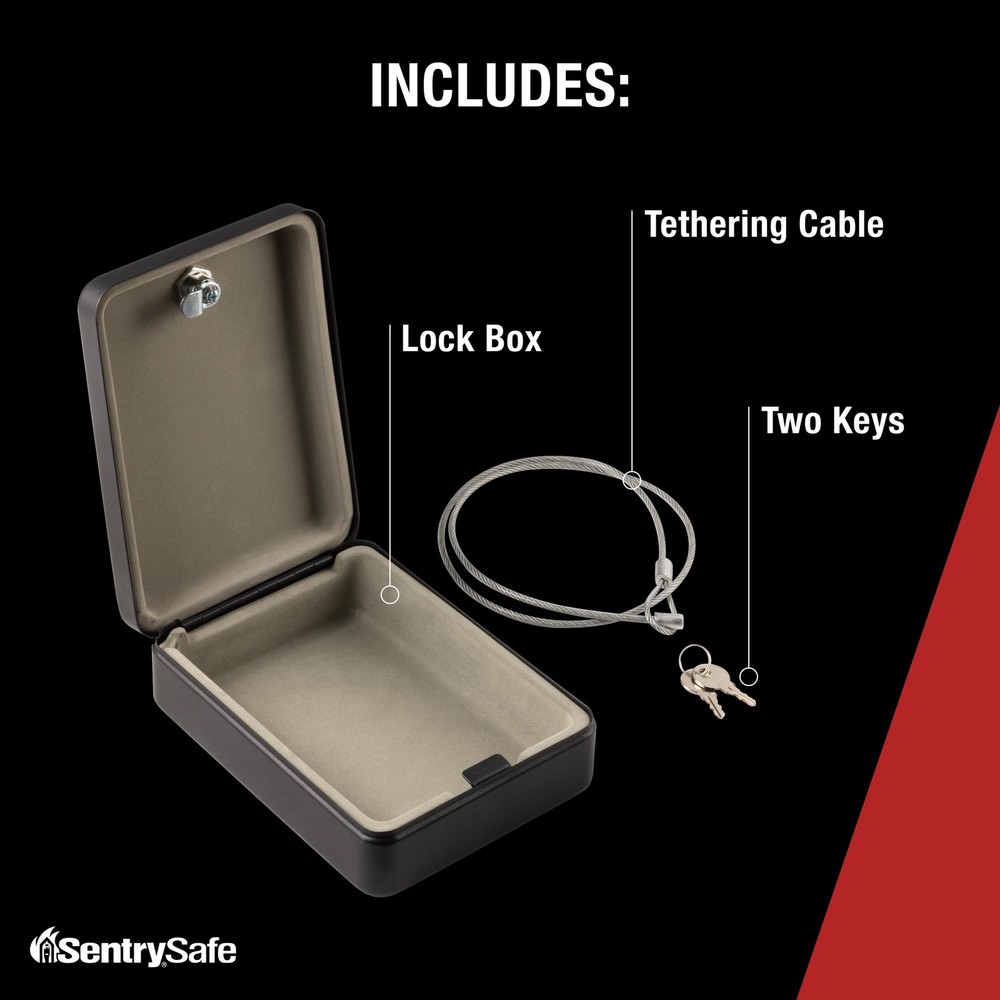 SentrySafe Mini Safe is a Lock Box with Key Lock for Office or Dorm that Secures
