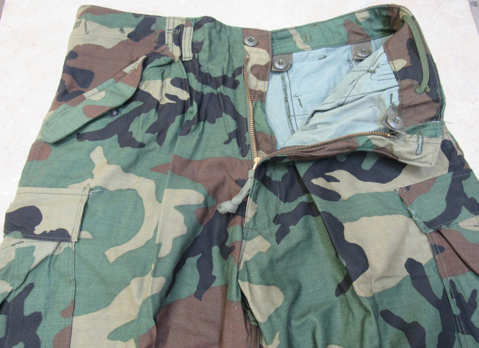 US GI M65 Woodland Camo Field Pants Trousers Medium Regular 1985 NOS