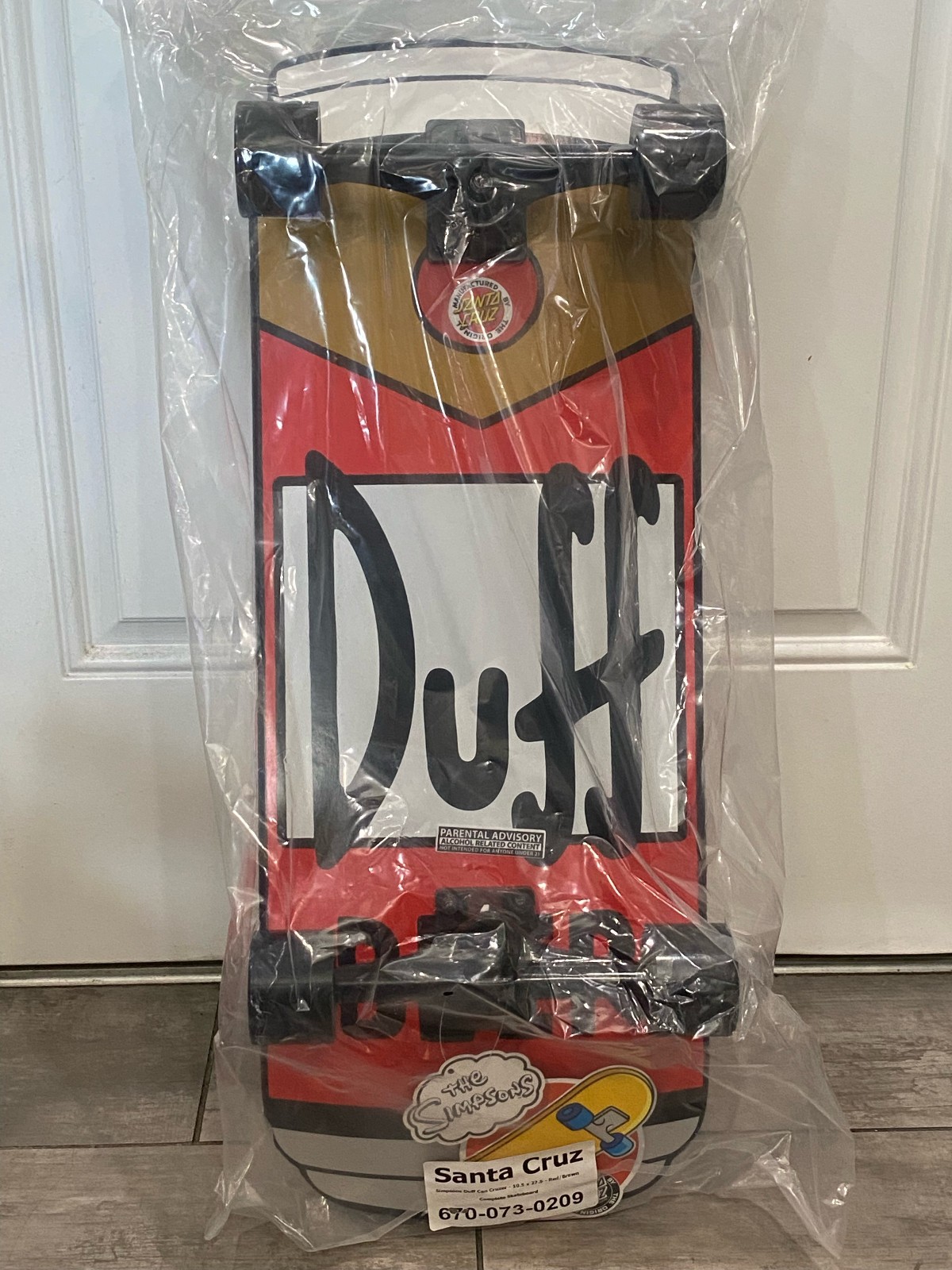 New Sealed Santa Cruz The Simpsons Homer Duff Beer Complete Skateboard Rare Bart