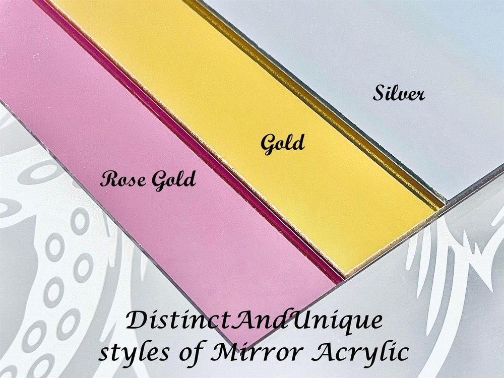DAU 2 Pack Mirror Acrylic Plexiglass Sheets 1/8Ã¢â‚¬Â Thick (3mm)