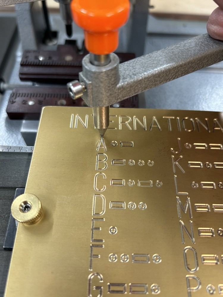 MORSE CODE HAM RADIO SOLID BRASS ENGRAVING PLATE OR DISPLAY PLATE FOR NEW HERMES