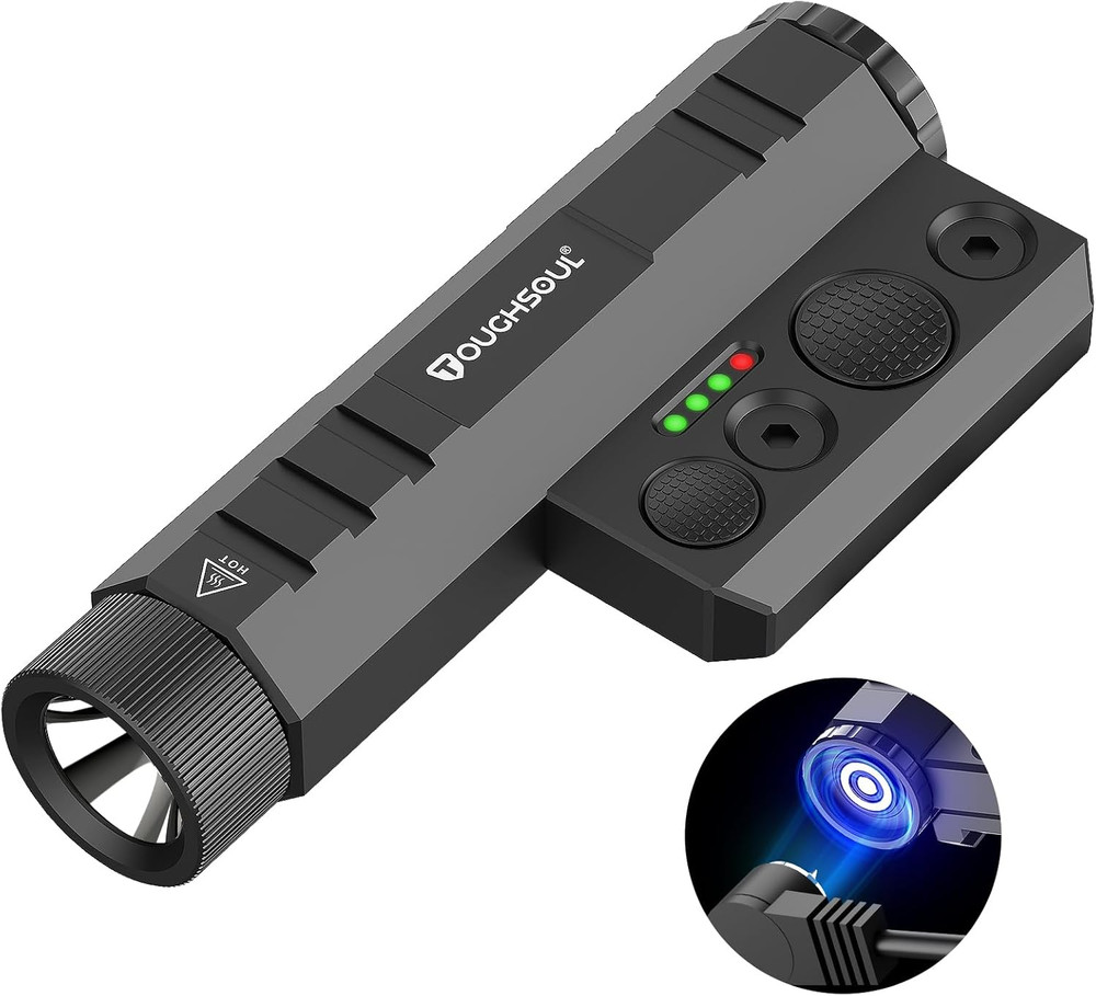 LED Tactical Flashlight 2400 Lumen with Momentary Strobe Function and Battery